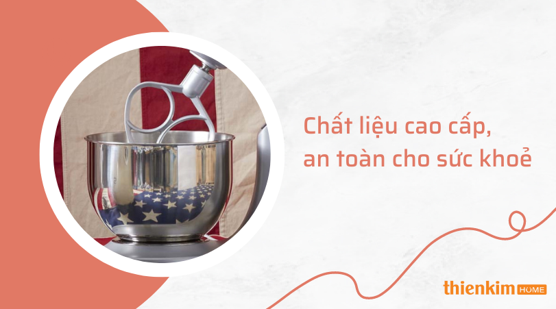 Chất liệu cao cấp an toàn cho sức khoẻ Máy trộn đa năng SMEG SMF02RDEU 535.43.609